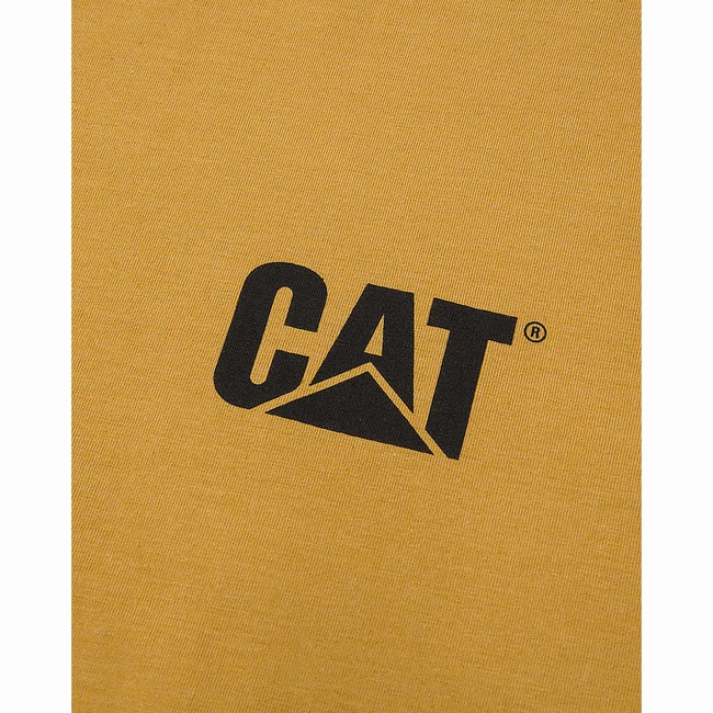 Camiseta Caterpillar Trademark Masculino Laranja | 397NSDKEZ