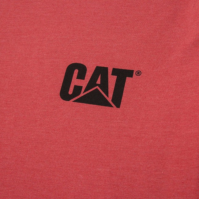 Camiseta Caterpillar Trademark Masculino Rosa | 287FCBDEL