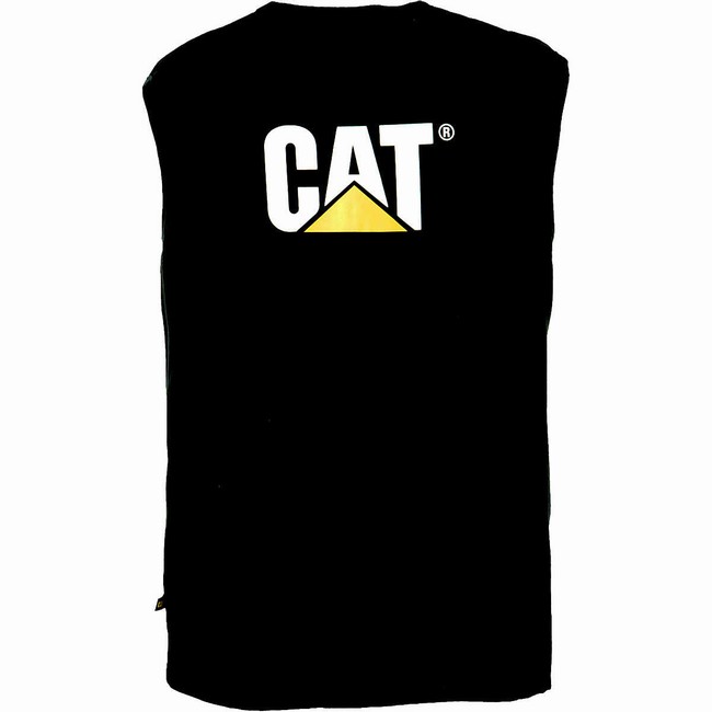 Camiseta Caterpillar Trademark Sleeveless Pocket Masculino Pretas | 241GMZEFX