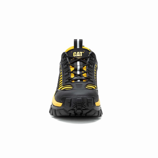 Sapatos de Trabalho Caterpillar Invader Mecha Composite Toe Masculino Pretas Amarelas | 106SGFYEQ