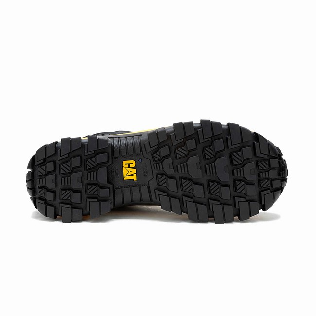 Sapatos de Trabalho Caterpillar Invader Mecha Composite Toe Masculino Pretas Amarelas | 106SGFYEQ