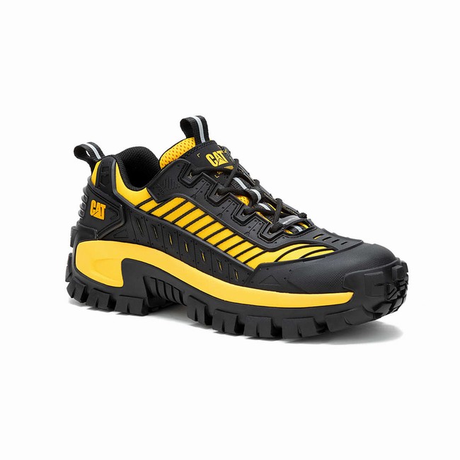 Sapatos de Trabalho Caterpillar Invader Mecha Composite Toe Masculino Pretas Amarelas | 106SGFYEQ