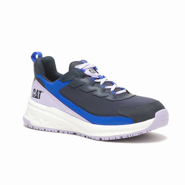 Sapatos de Trabalho Caterpillar Streamline Runner Carbon Composite Toe Static Dissipative Feminino Azul Marinho | 973RSAOVD