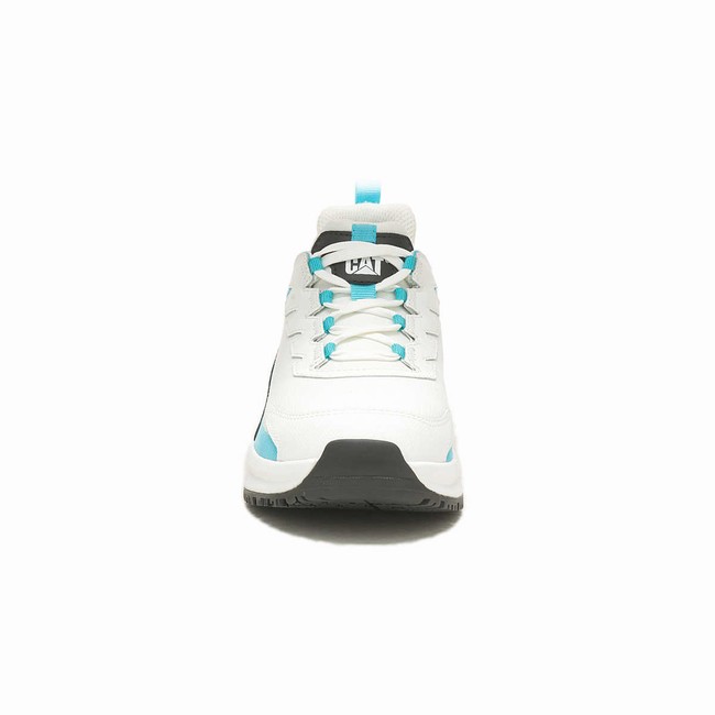 Sapatos de Trabalho Caterpillar Streamline Runner Carbon Composite Toe Feminino Branco Azuis | 386YVOJIM