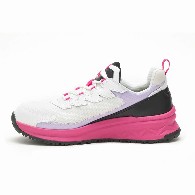 Sapatos de Trabalho Caterpillar Streamline Runner Carbon Composite Toe Feminino Branco Rosa | 063SWJYXP