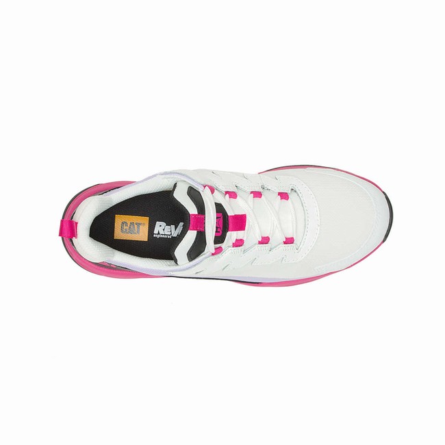 Sapatos de Trabalho Caterpillar Streamline Runner Carbon Composite Toe Feminino Branco Rosa | 063SWJYXP