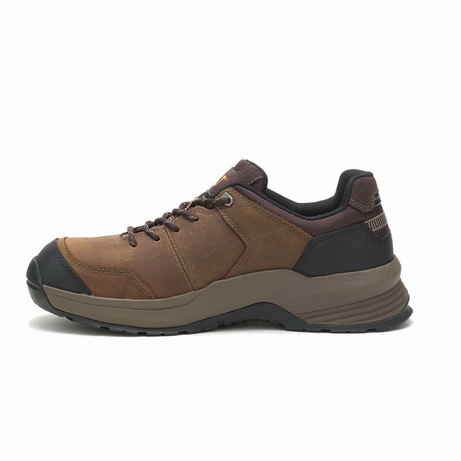 Sapatos de Trabalho Caterpillar Streamline 2.0 Leather Composite Toe Masculino Marrom | 586LQBEJU