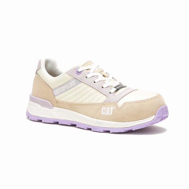 Sapatos de Trabalho Caterpillar Venward Composite Toe Feminino Branco Bege Roxo | 814IKJWUB